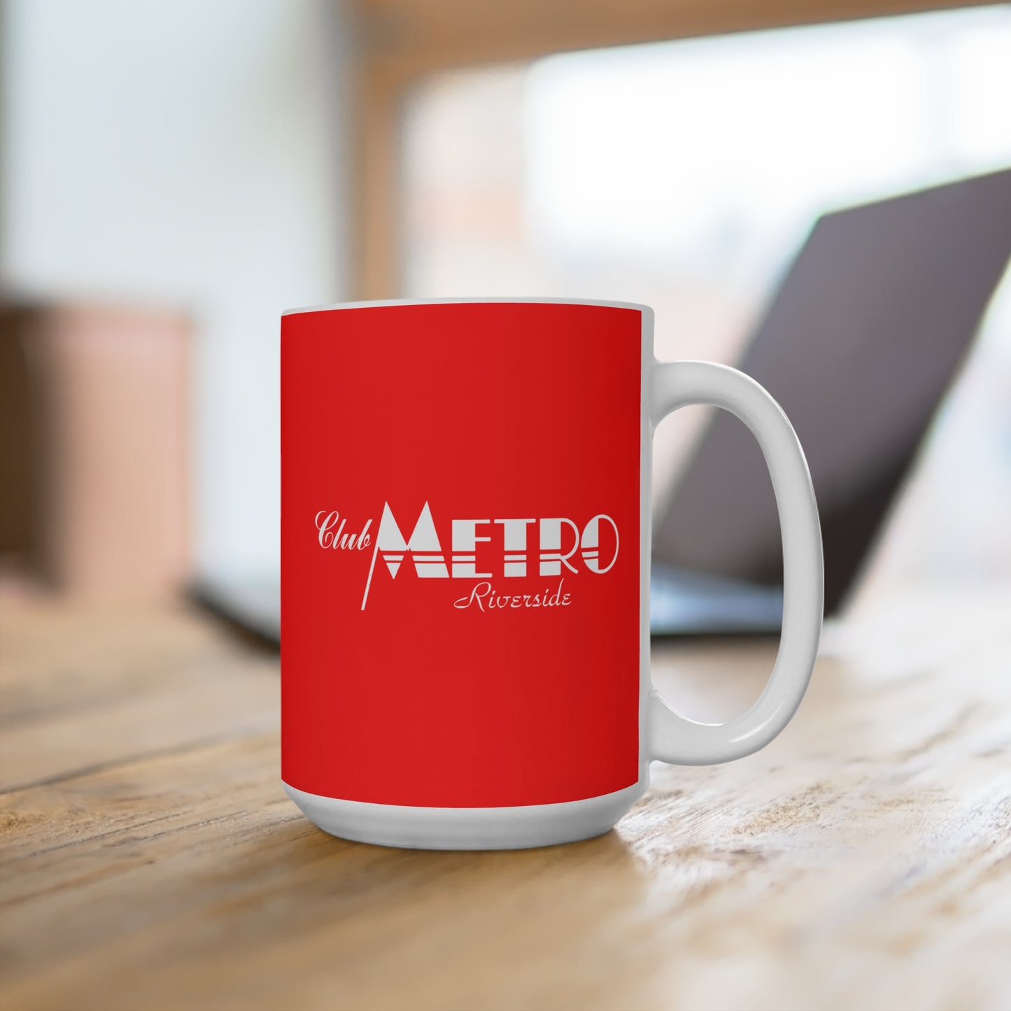 Club Metro Riverside 15oz Ceramic Mug — Red & White