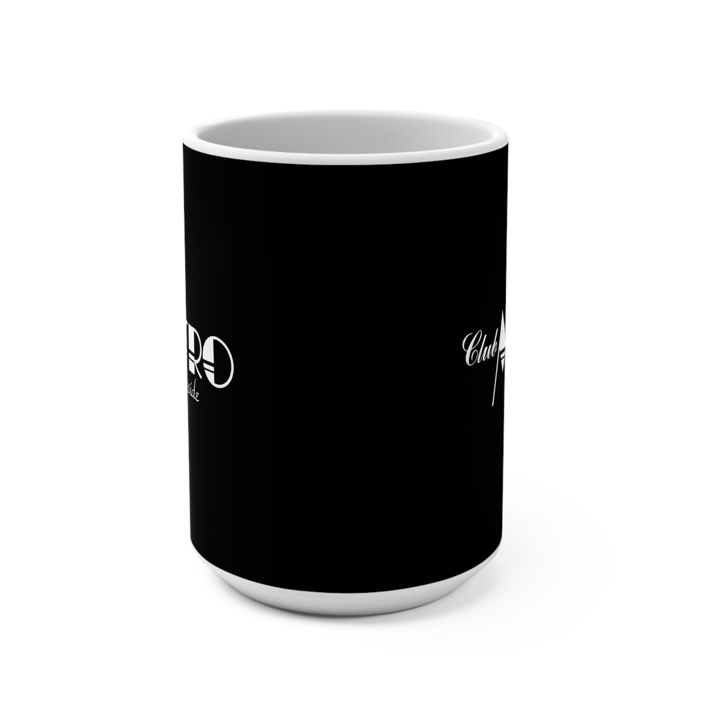 Club Metro Riverside 15oz Ceramic Mug — Black & White