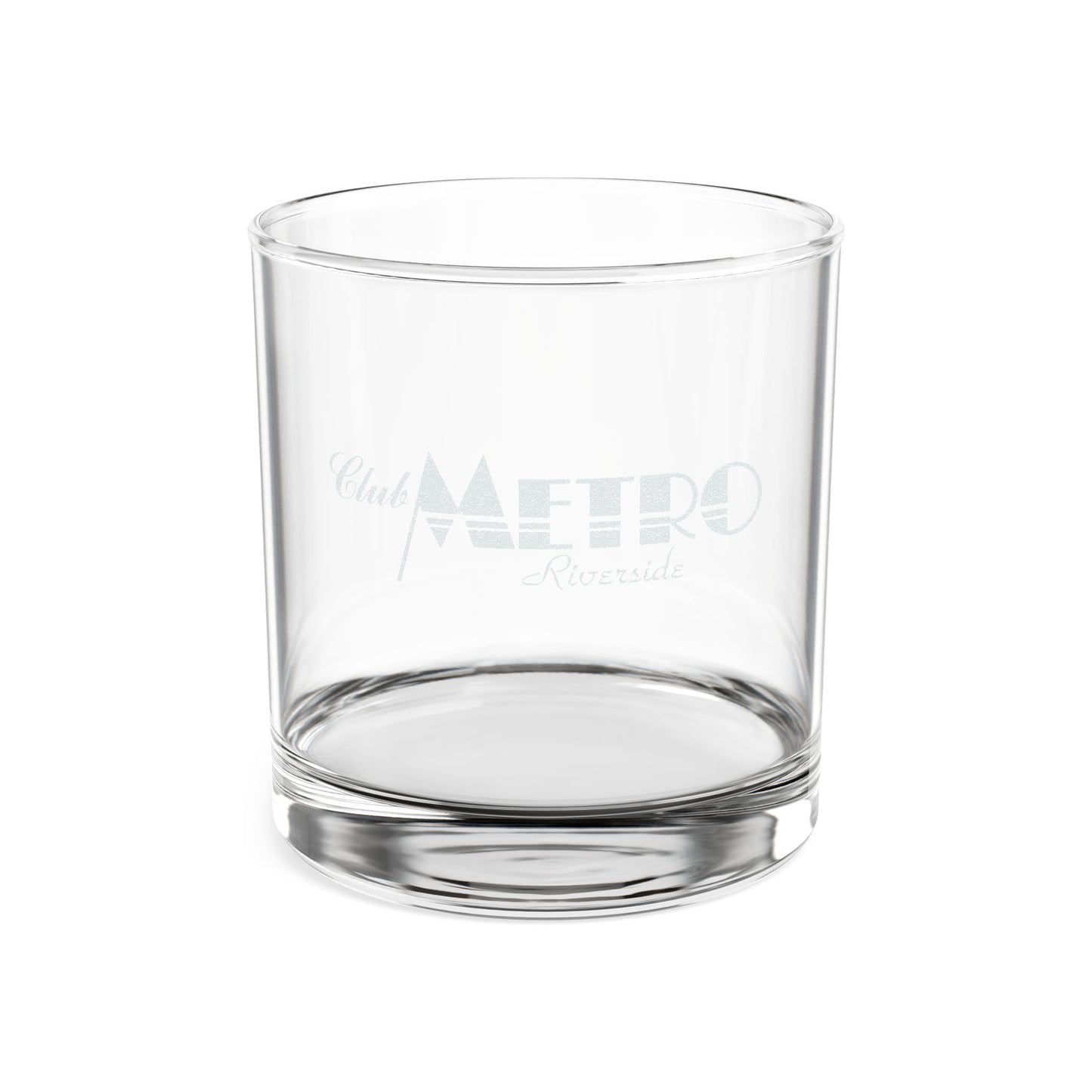 Club Metro Engraved Logo Rocks Glass
