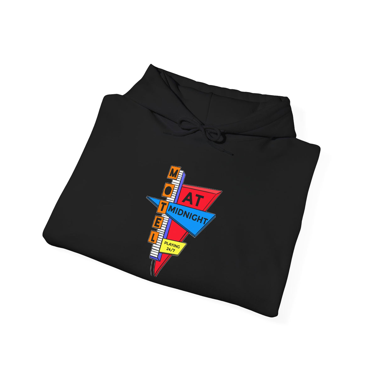 Motel At Midnight Vintage Graphic Hoodie