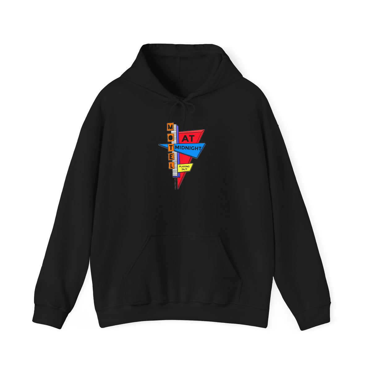 Motel At Midnight Vintage Graphic Hoodie
