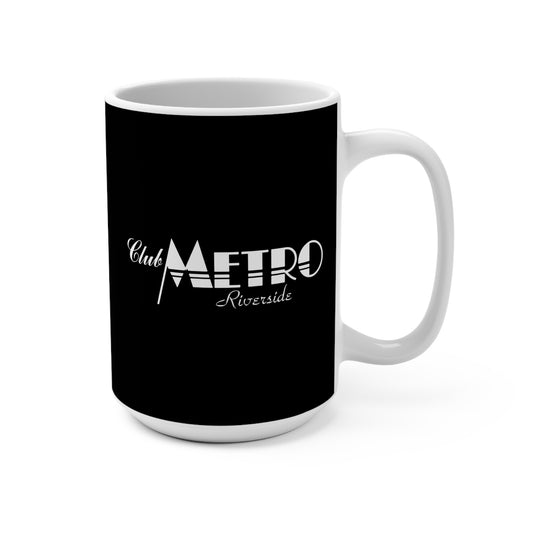 Club Metro Riverside 15oz Ceramic Mug — Black & White