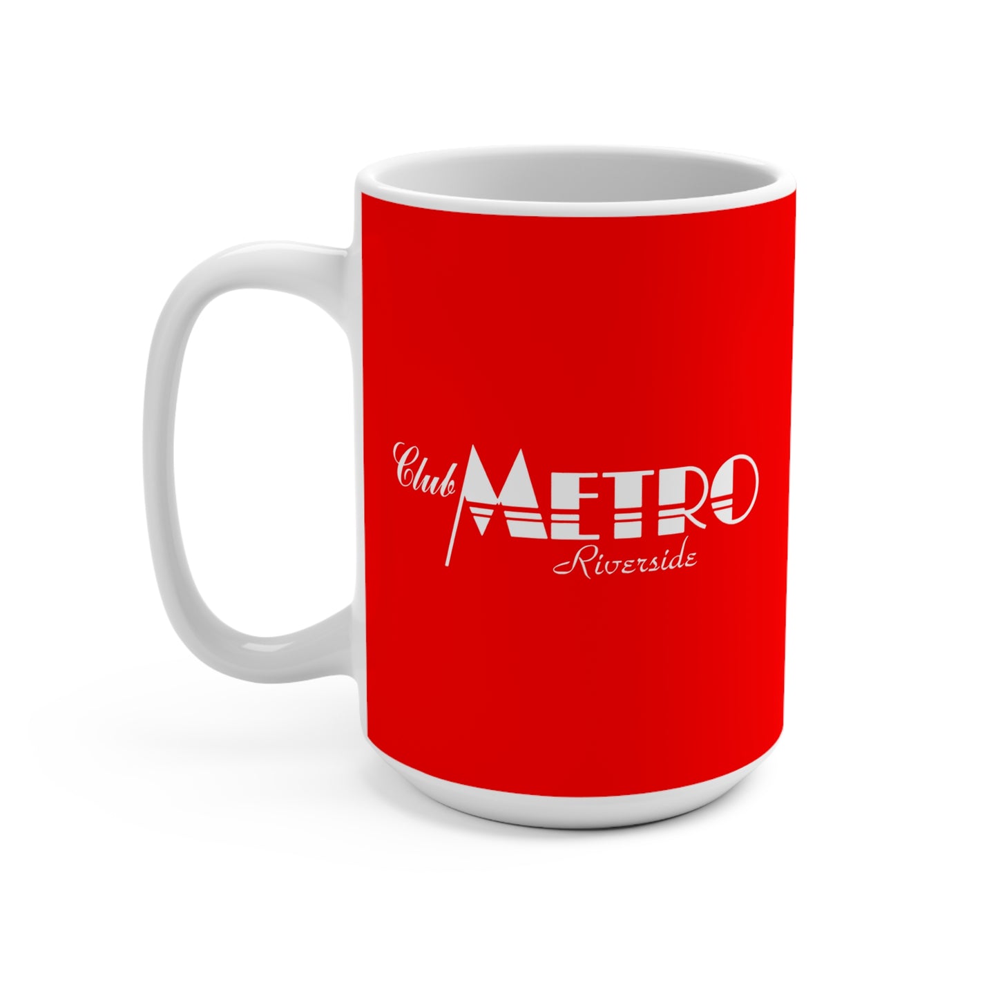 Club Metro Riverside 15oz Ceramic Mug — Red & White