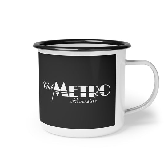 Club Metro Riverside Vintage Logo Camp Mug - Black