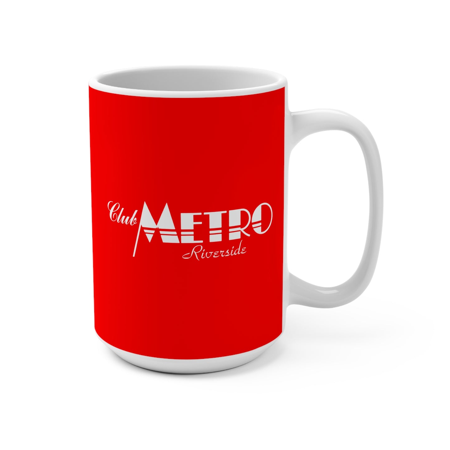 Club Metro Riverside 15oz Ceramic Mug — Red & White